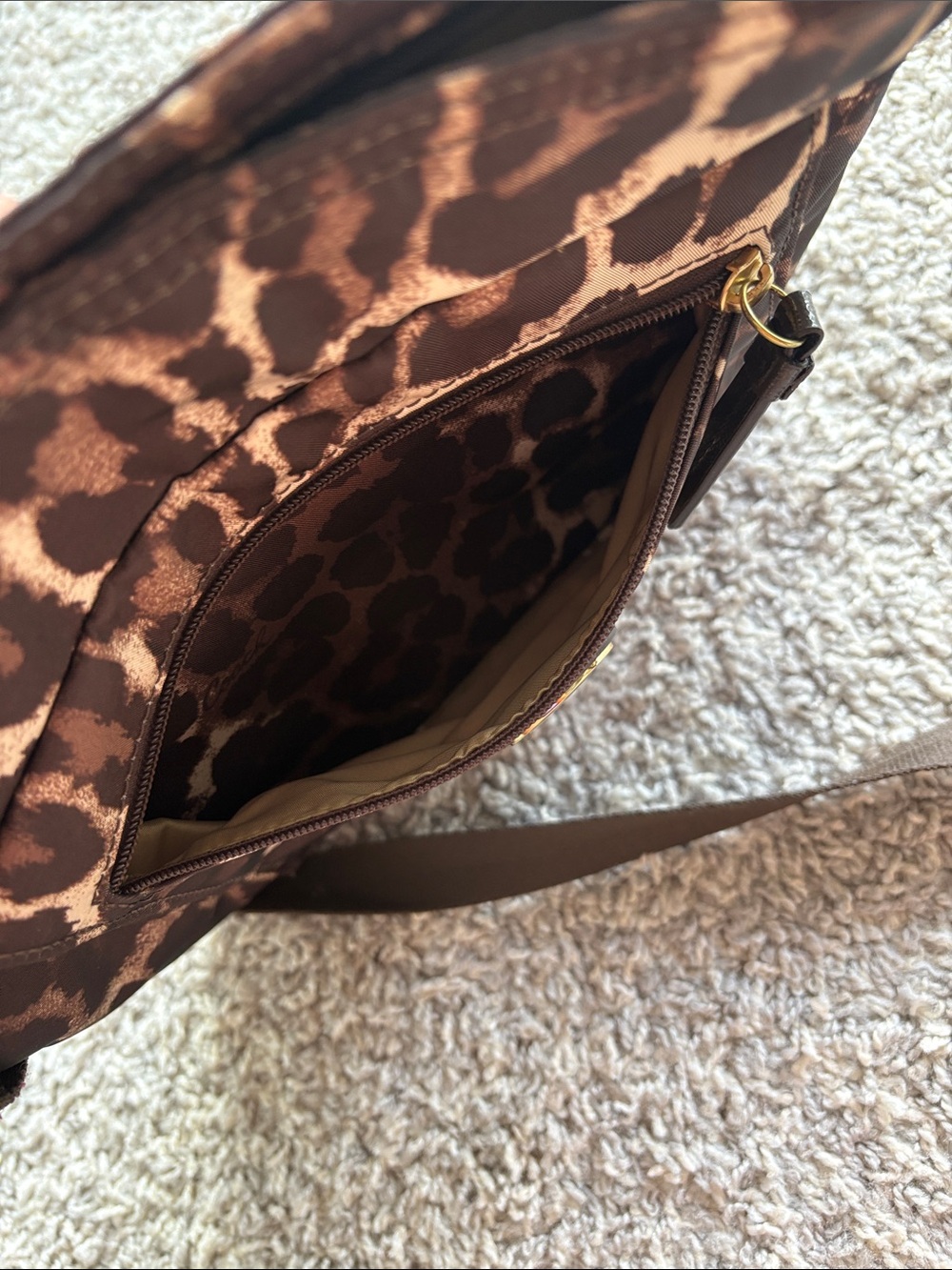 Coach Leopard-Print Crossbody Bag in Brown and Black - Picture 6 of 6